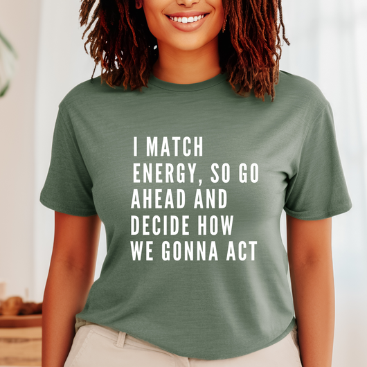 I MATCH ENERGY TEE-MILITARY GREEN