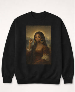 (PRE-ORDER  SWEATSHIRT)  BLACK MONA LISA